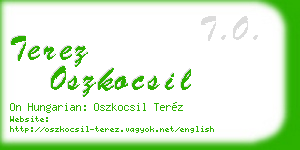 terez oszkocsil business card